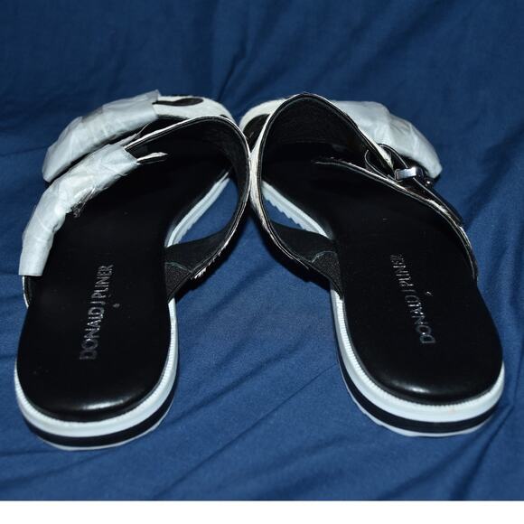 NEW Donald J Pliner Cow Print Calf Women's 7.5M Open Toe Sandals Slip-On Shoes - Picture 4 of 9